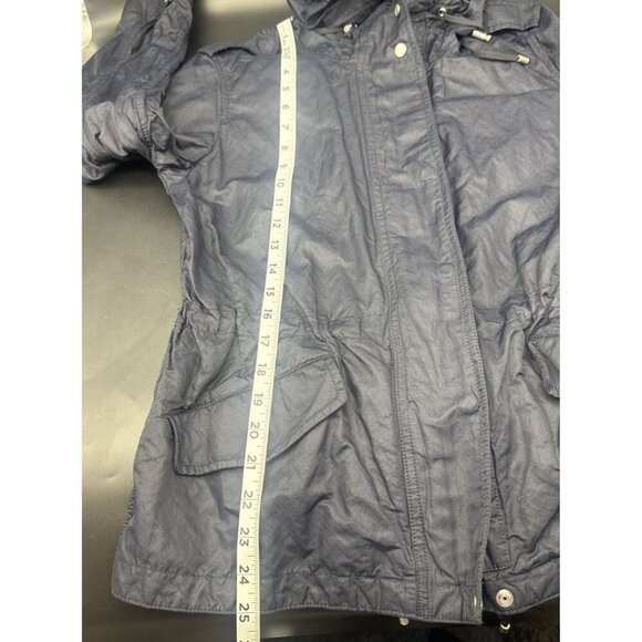 Talbots Women’s Navy Blue Full Zip Up Hooded Lightweight Jacket Sz Petite 10 - Picture 12 of 12